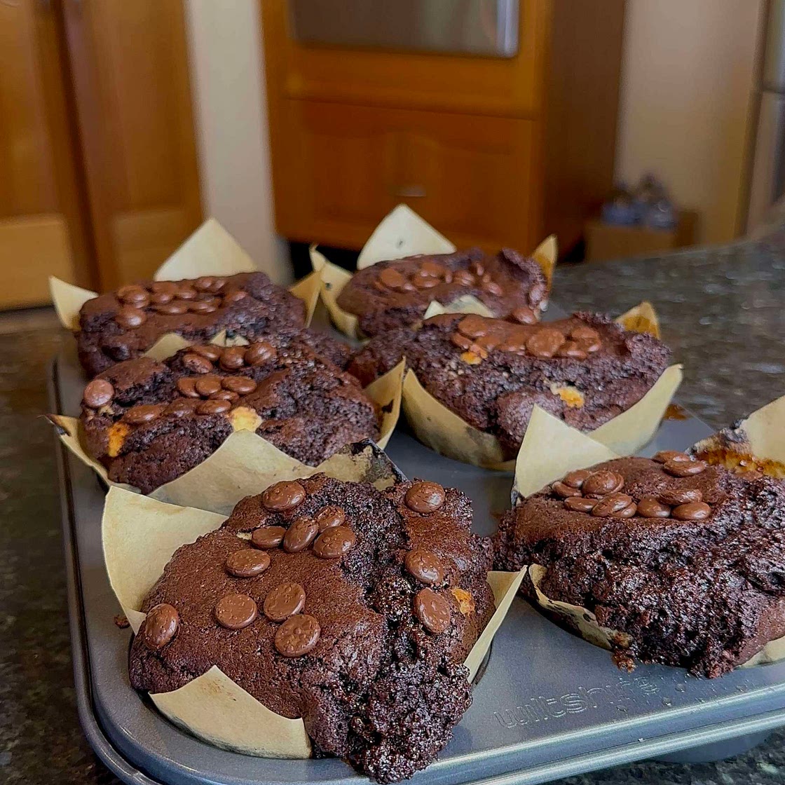 Triple Choc Caramel Muffins 