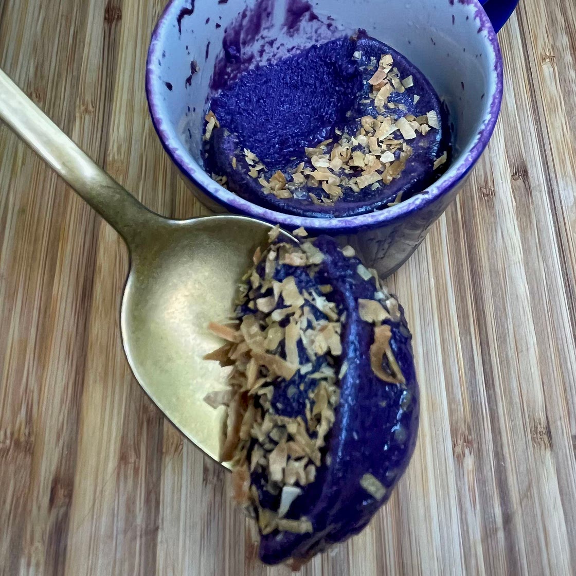 Ube Mochi Mug Cake