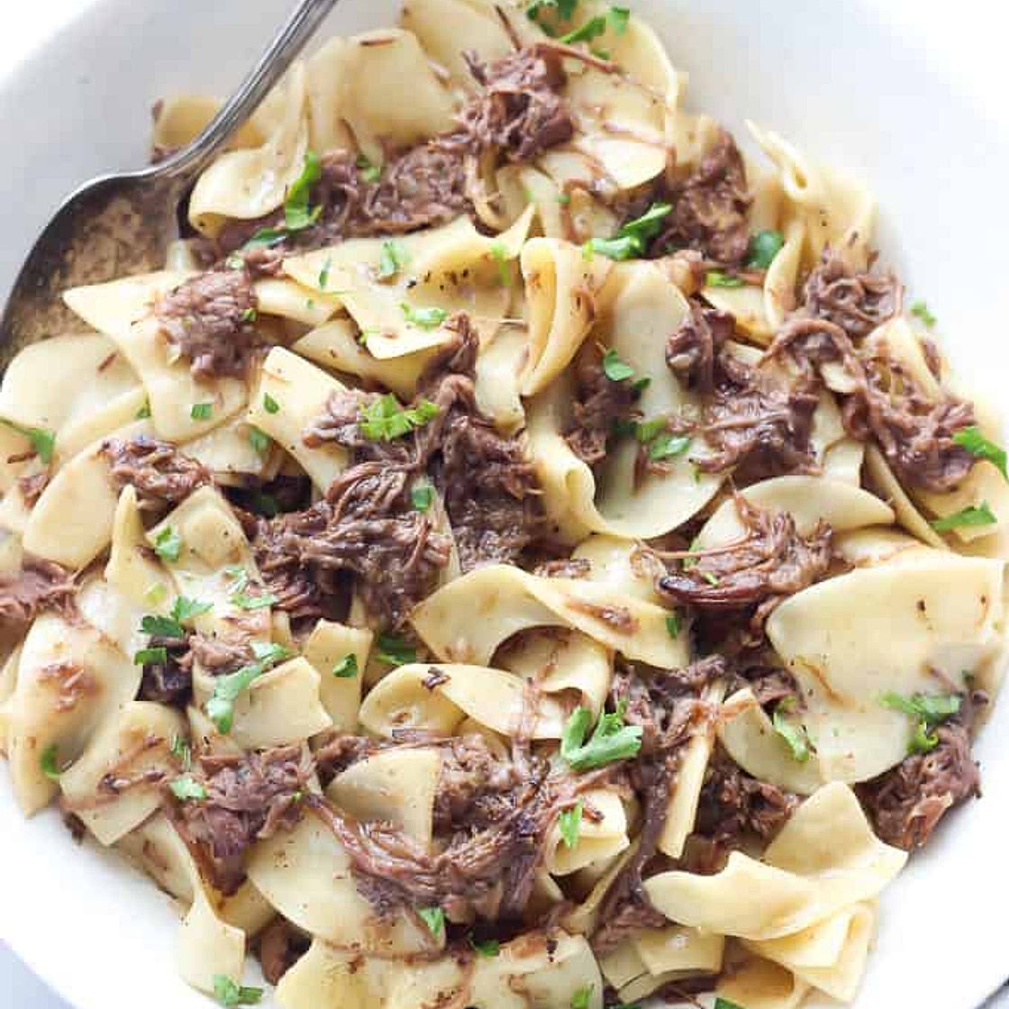 Mississippi pot roast leftover beef and noodles