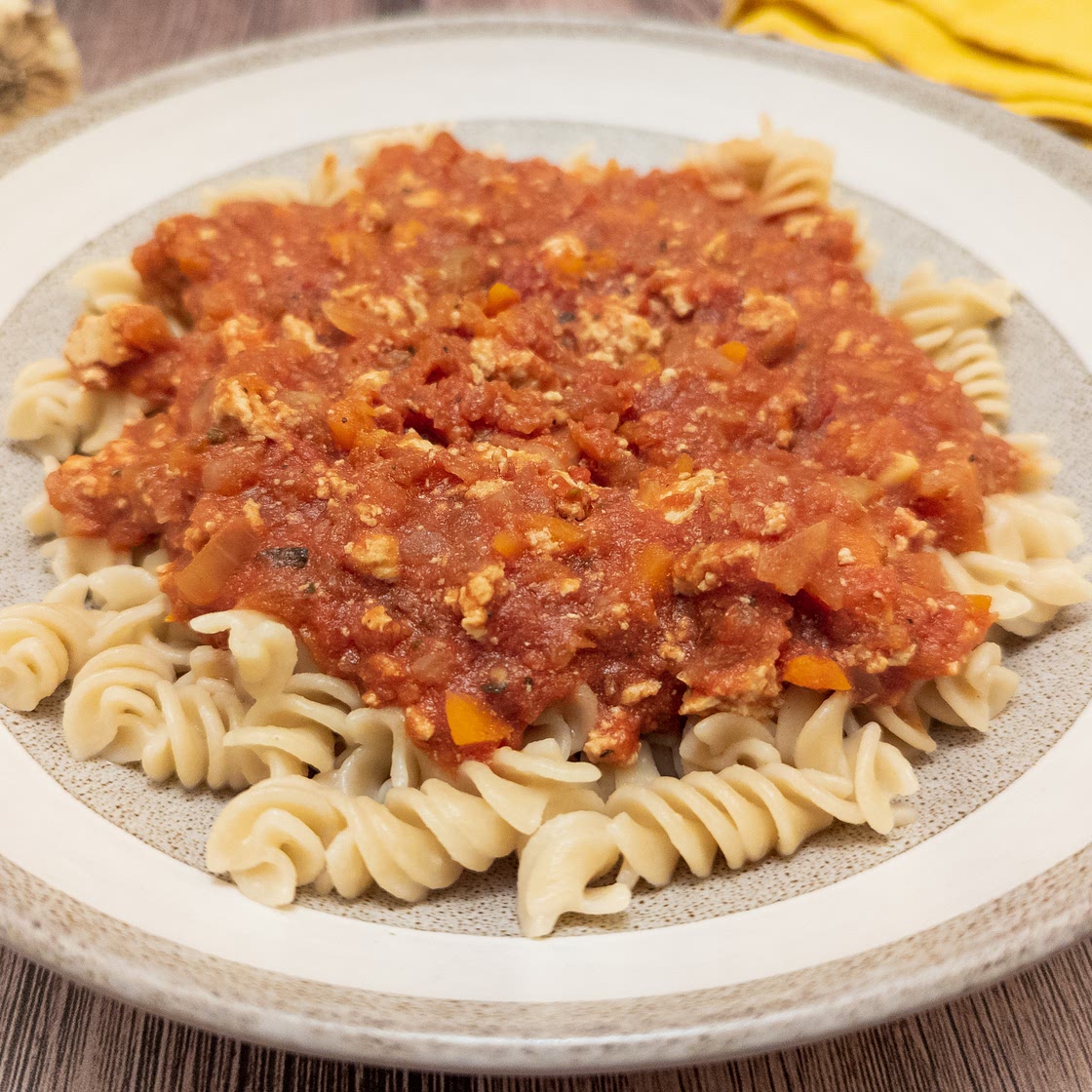Pasta Tofu Bolognese