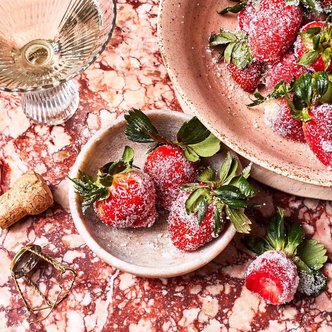 Drunken Strawberries (Strawberries with Prosecco and Vodka)