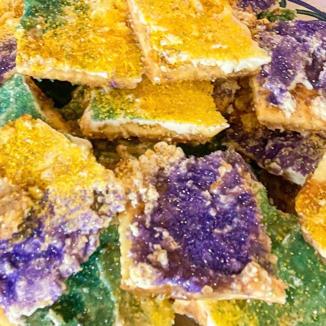 Mardi Gras Cracker Toffee 