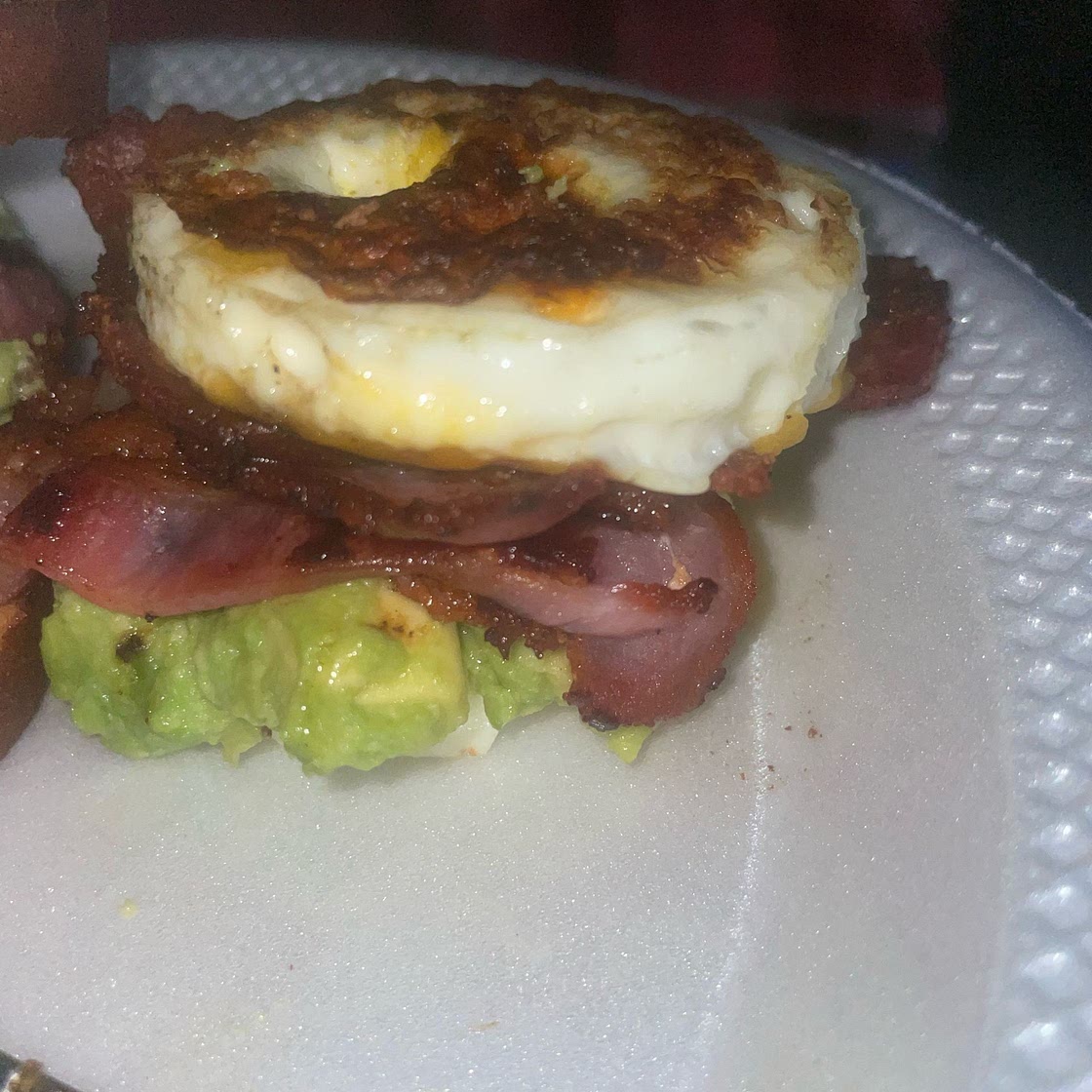 Bunless Bacon, Egg & Cheese