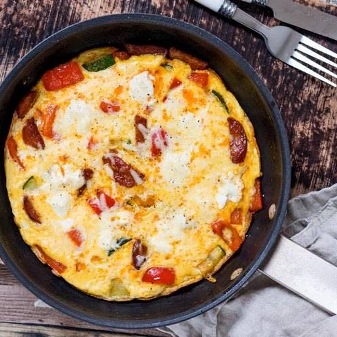 Spanish chorizo omelet without potatoes (keto)