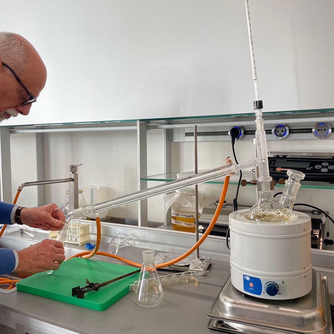 Herbal steam distillation - essential oils