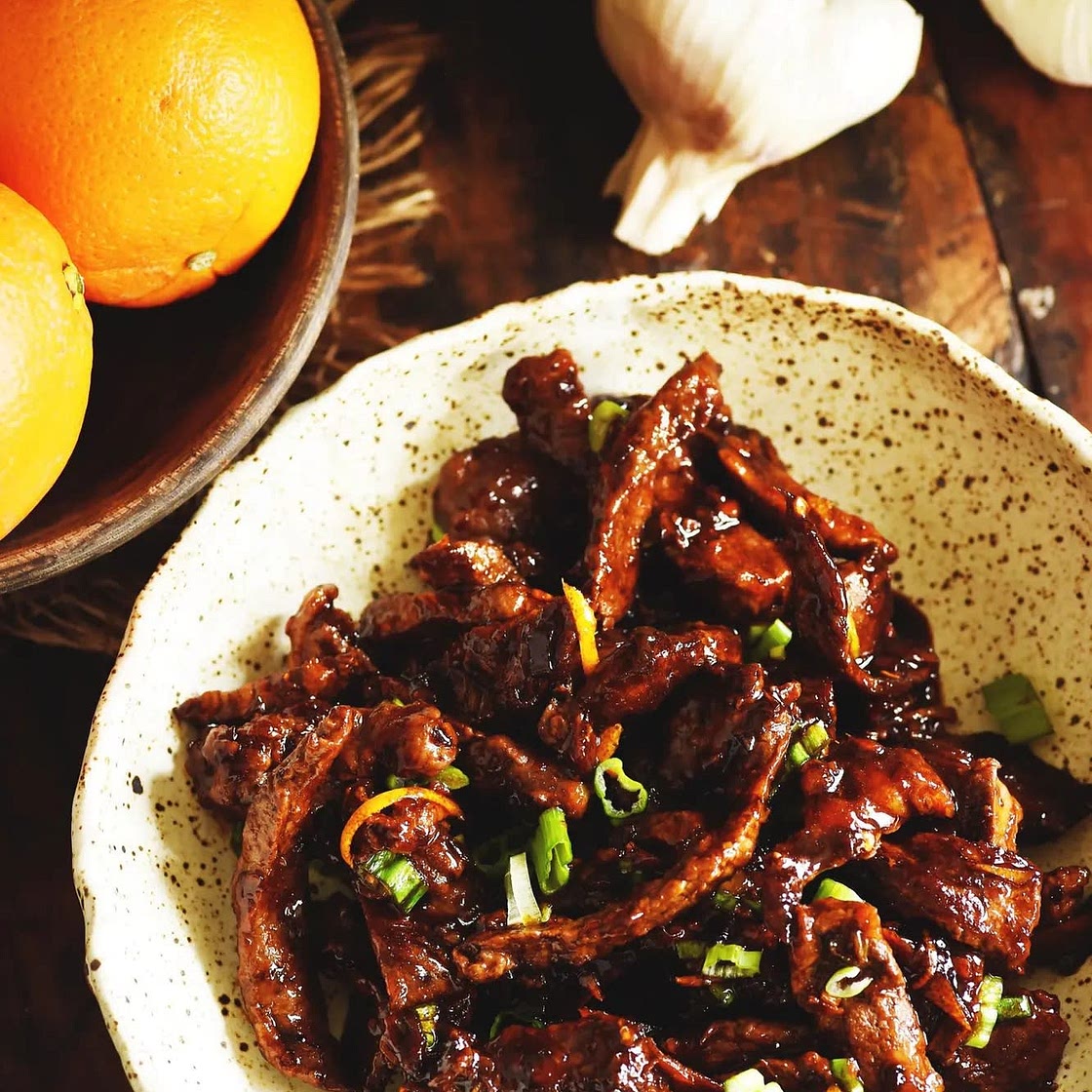 Rindfleisch mit Orangen