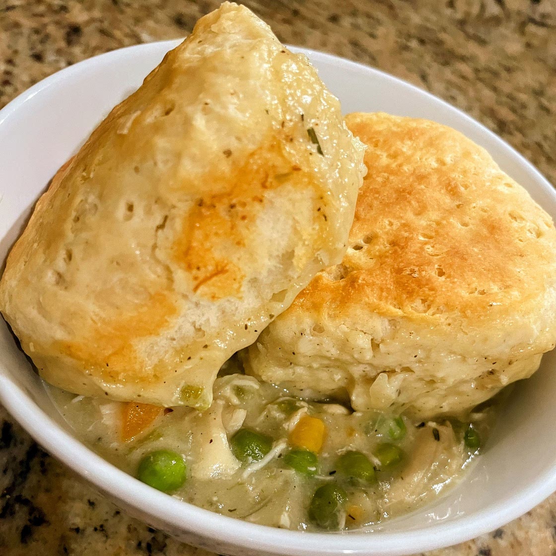 Chicken Pot Pie with Biscuits