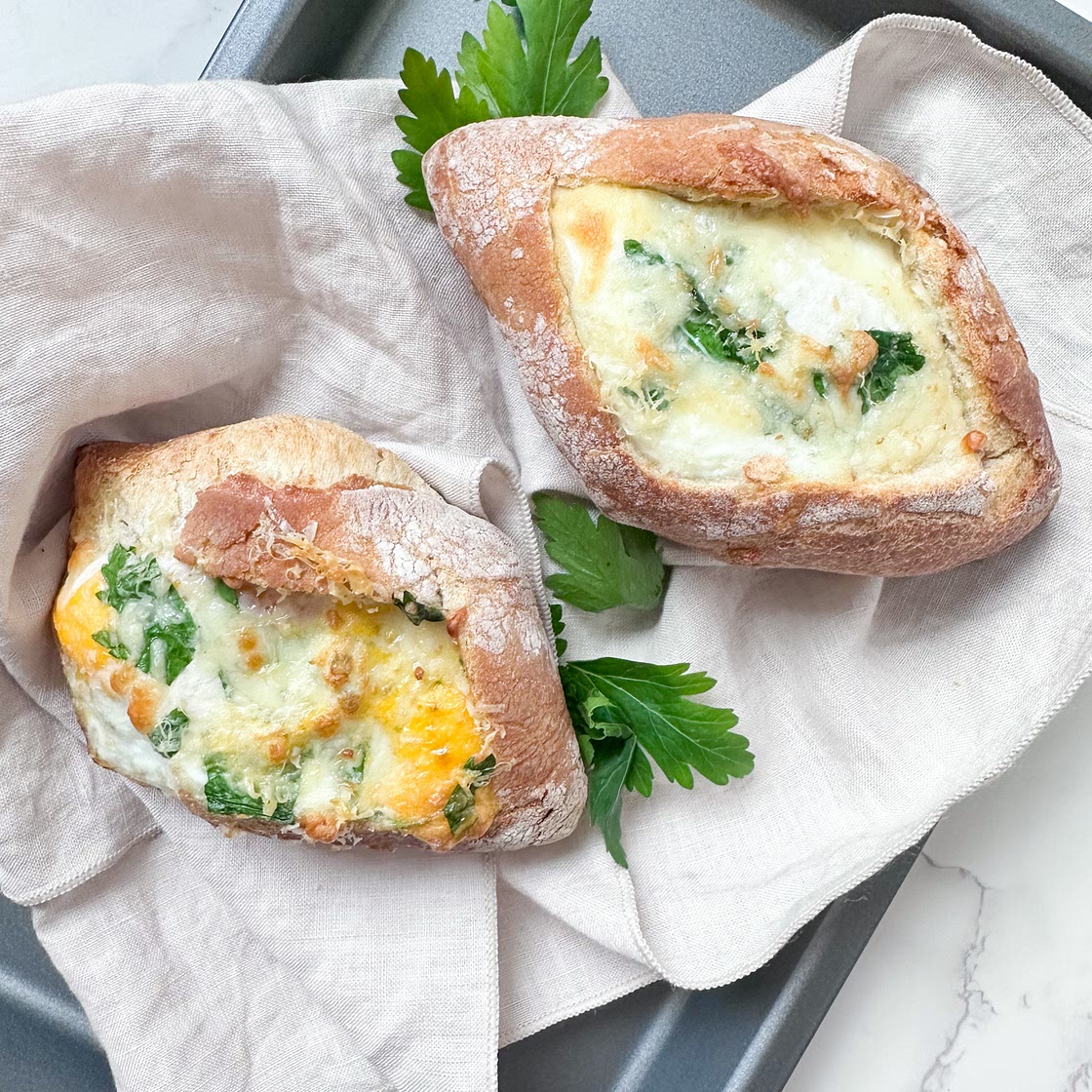 Eggs in Hole with Ciabatta