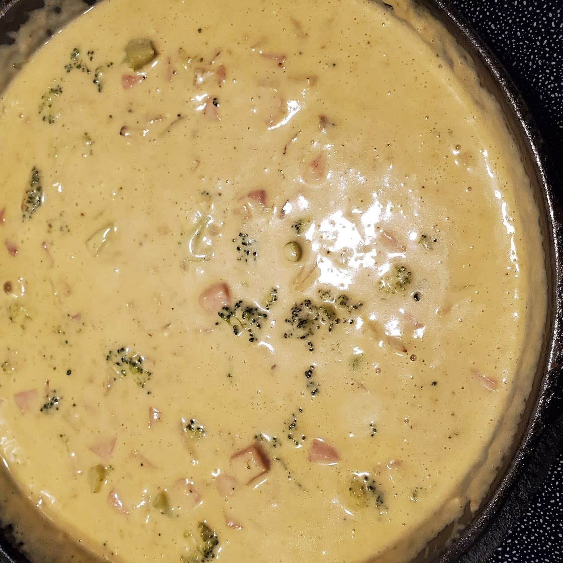 Cheesy Keto Ham Soup with Broccoli {keto/low carb}