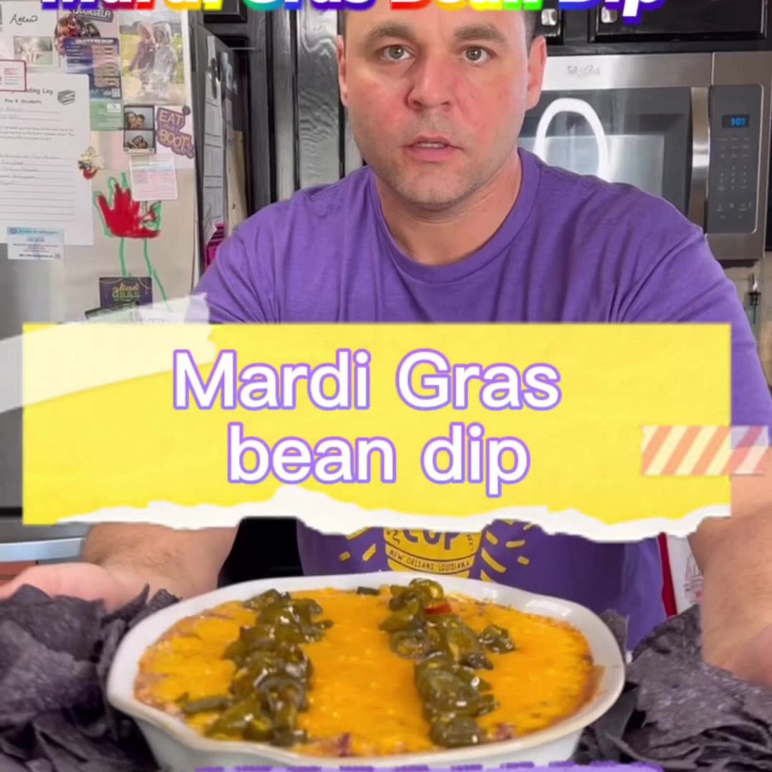 Mardi Gras Bean Dip
