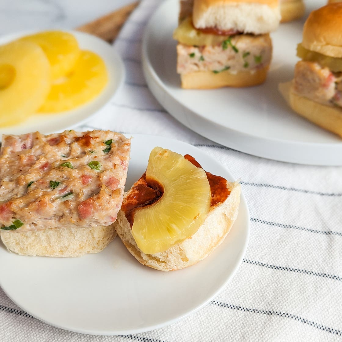 Chicken Bacon Pineapple Sliders
