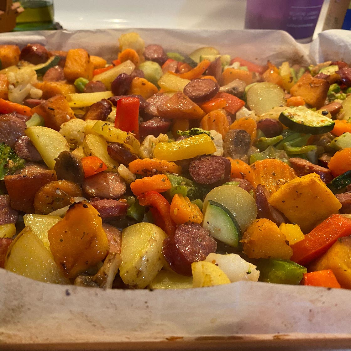 Sheet Pan Sausage and Veggies