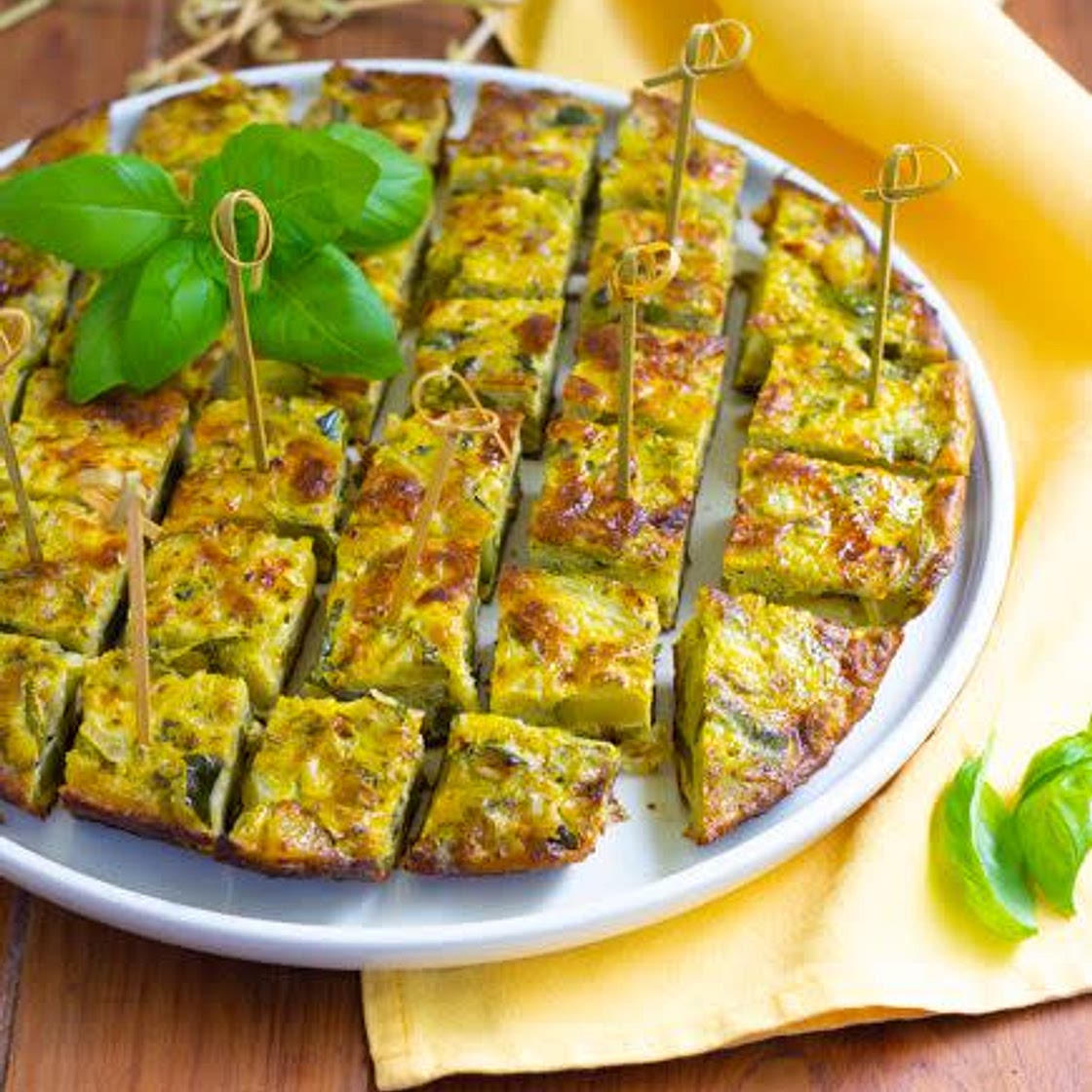 Frittata de courgette, ail et persil