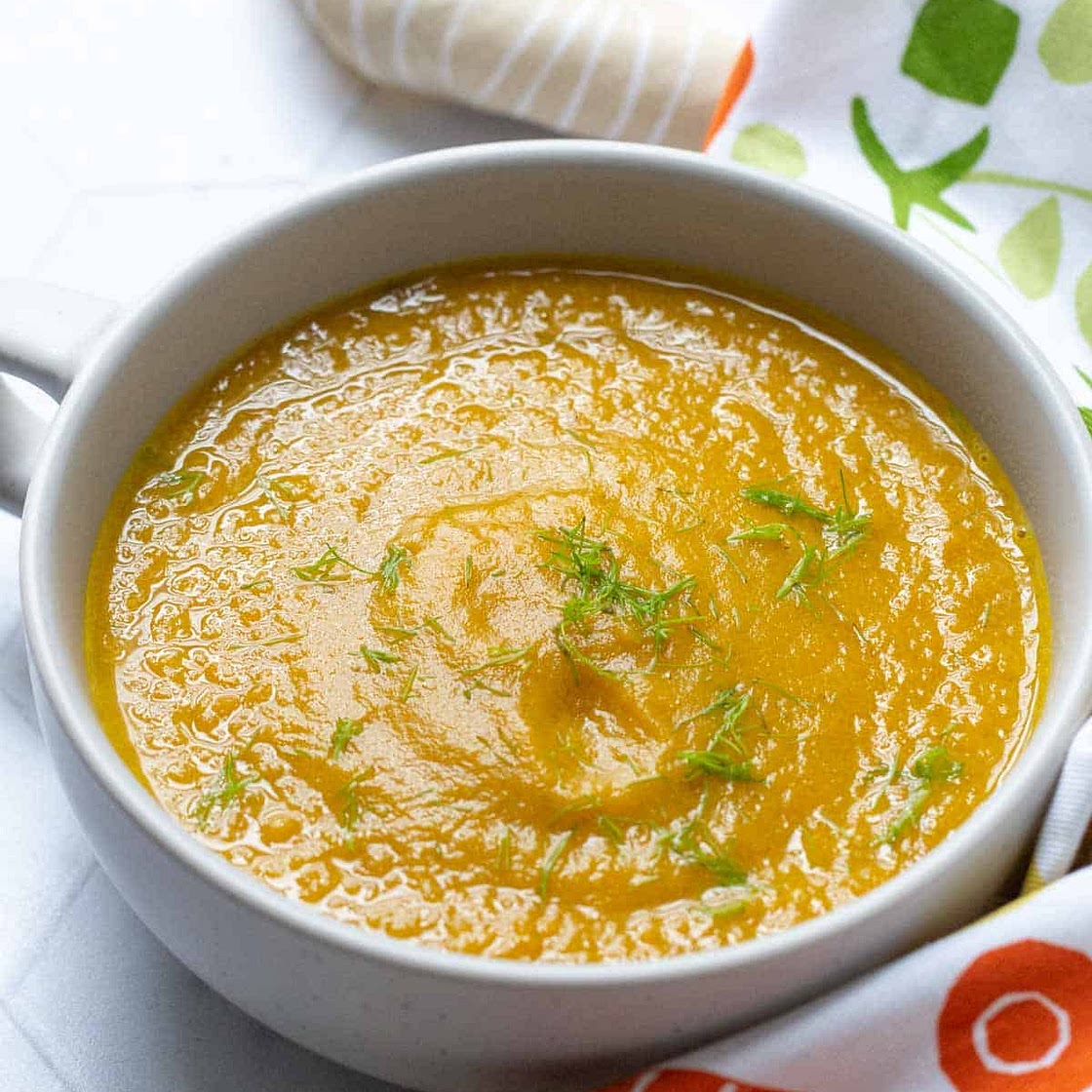 Roasted Carrot Soup with Fennel
