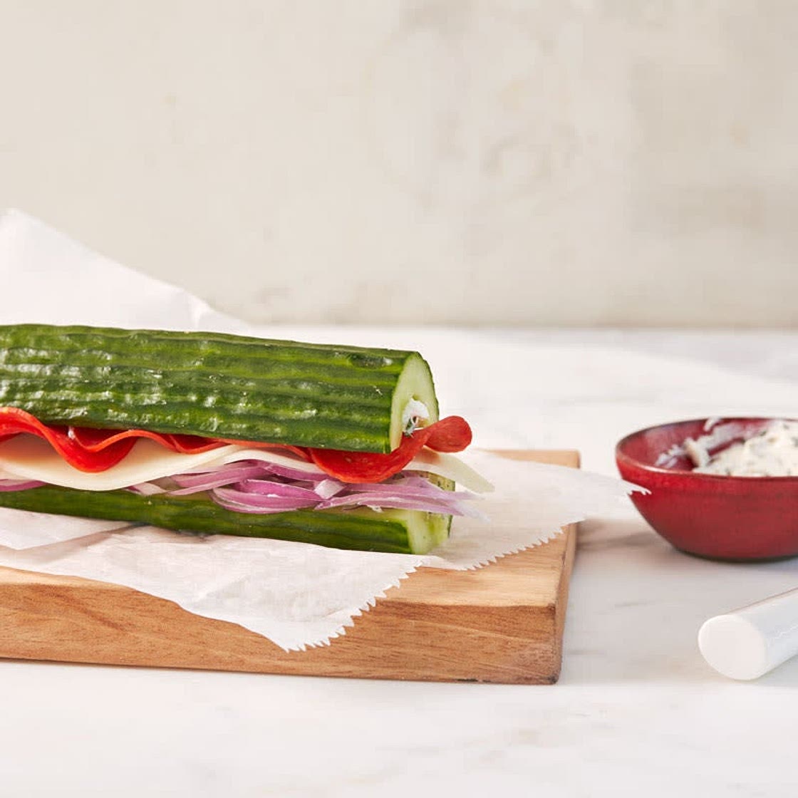 Italian cucumber subs