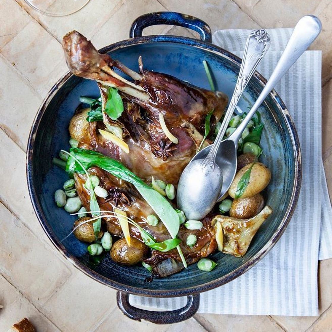 Agneau, févettes, ail des ours