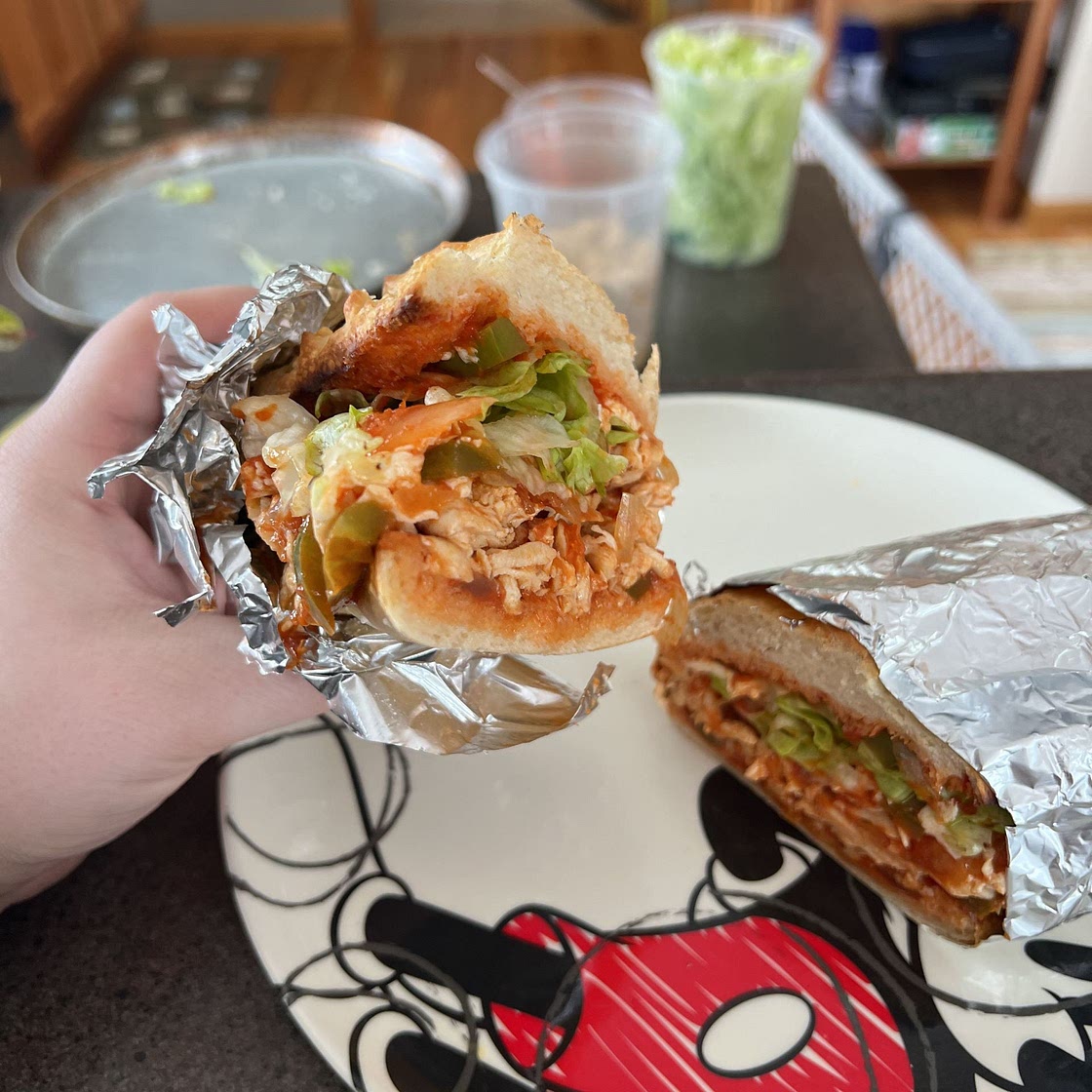 Chopped Chicken Pizza Sub — Ethan