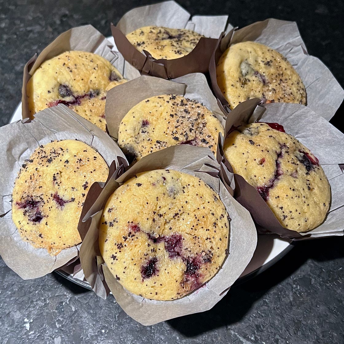 GF Lemon Blueberry Poppy Seed Muffins