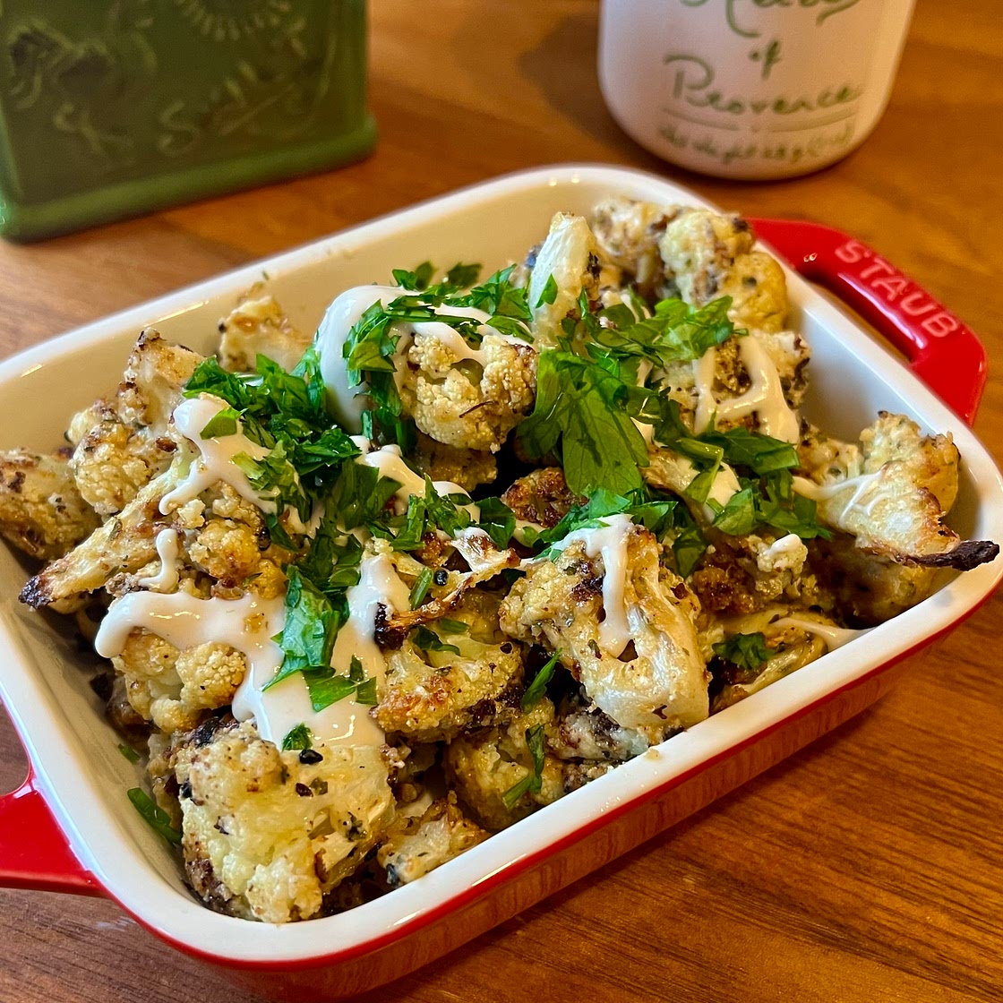 Oven Roasted Tahini Cauliflower