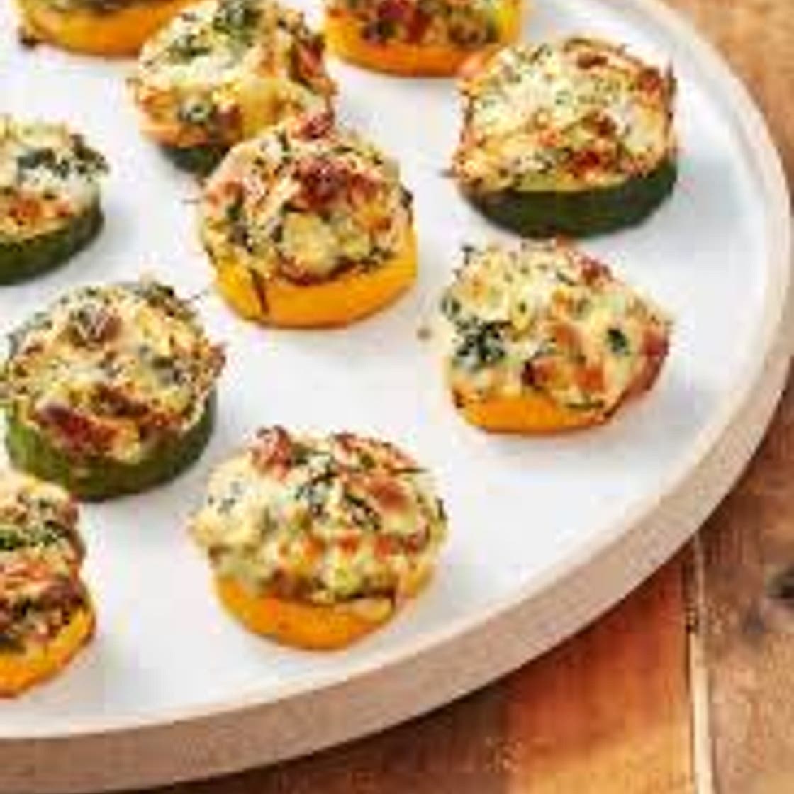 Spinach Artichoke Zucchini Bites