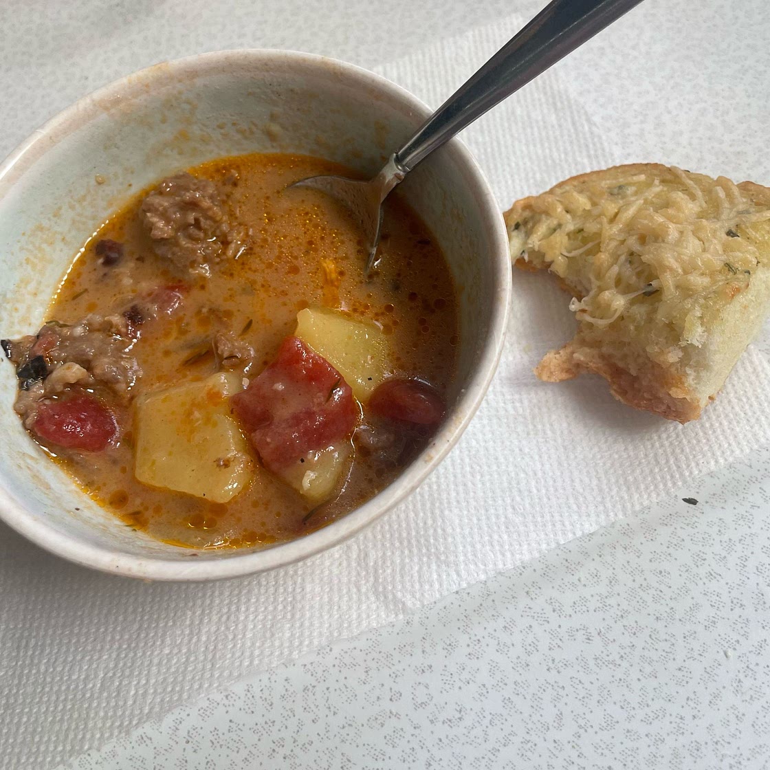 Creamy Potato Soup with Italian Sausage