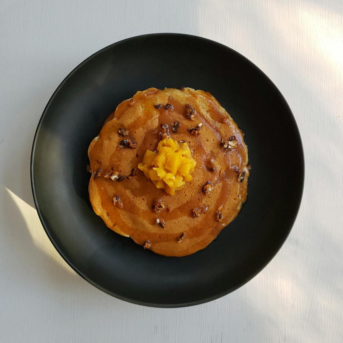 Coconut Mango Pancakes