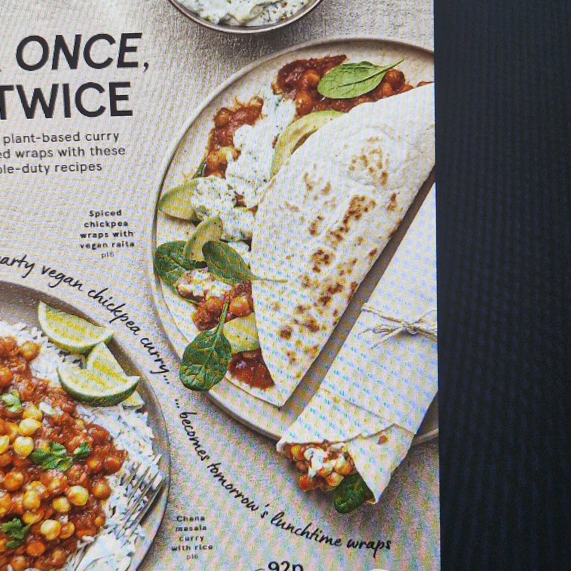 Spiced Chickpea Wrpas with Raita