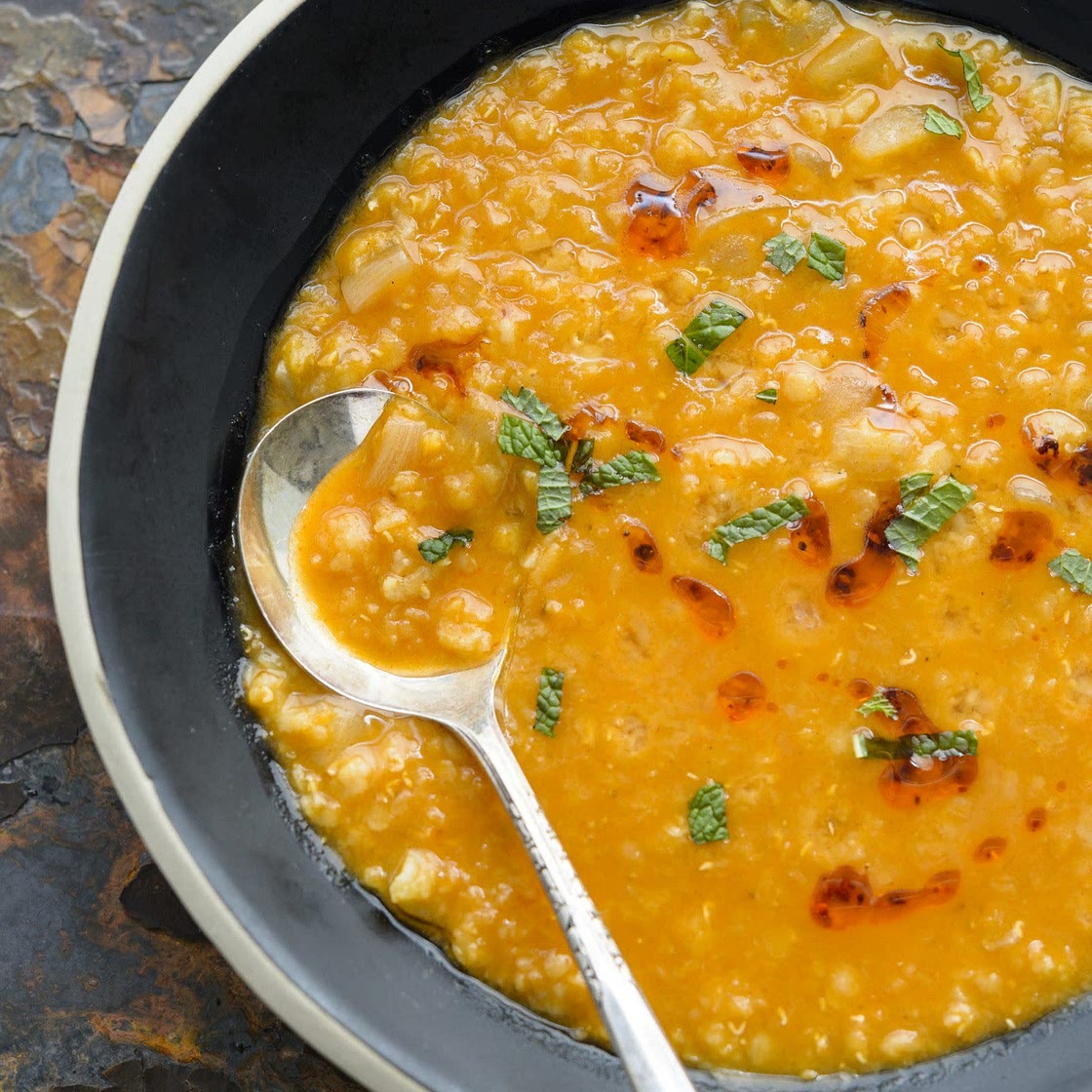 Turkish red lentil soup