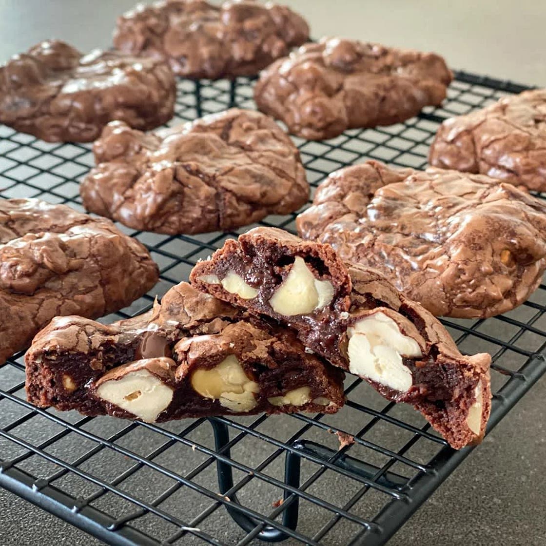 Recette des cookies brownies chocolat noisette