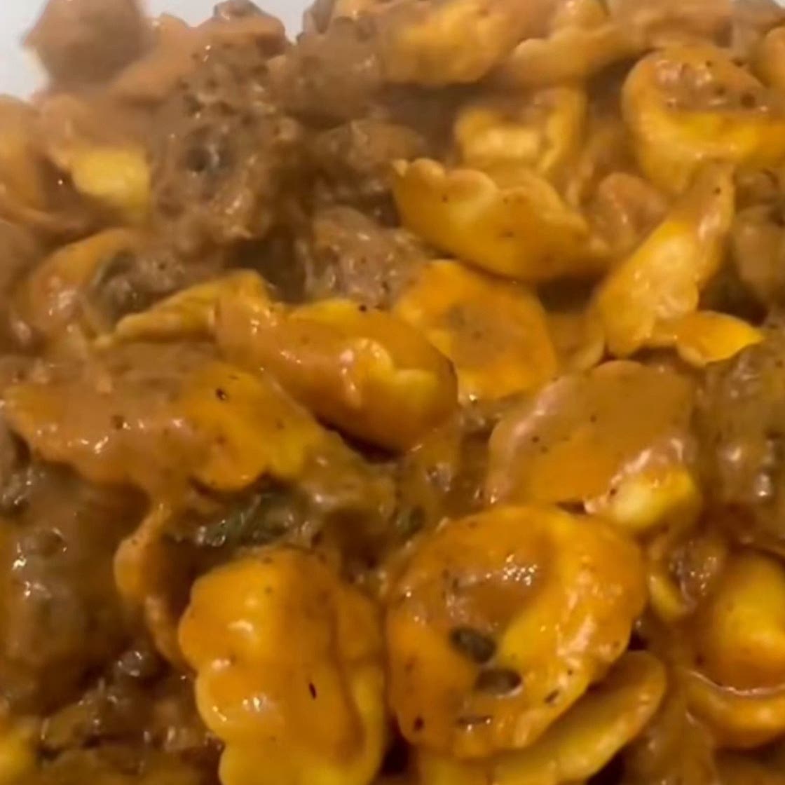 Creamy Sausage and Tortellini Skillet