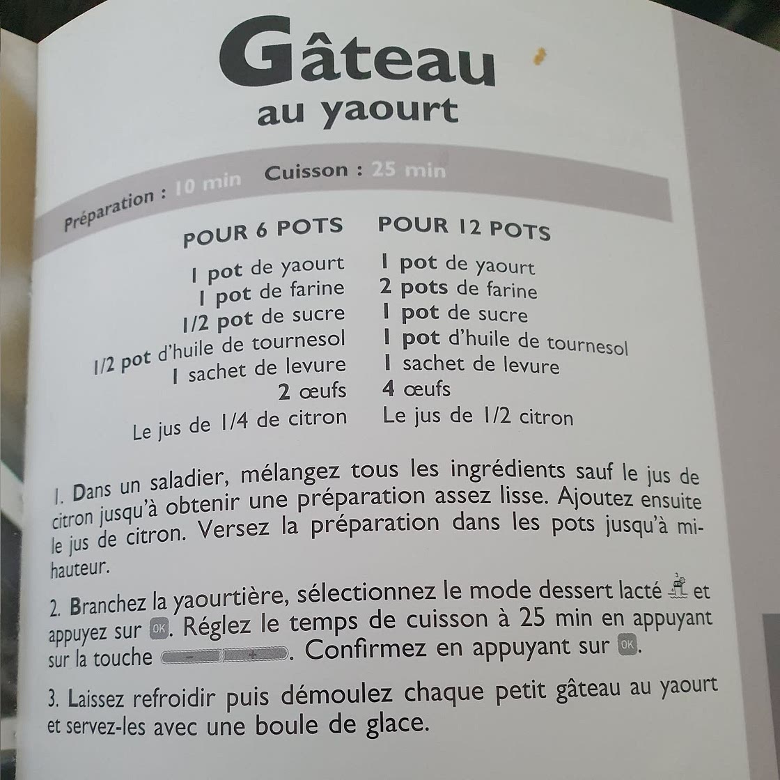 Gateau au yaourt