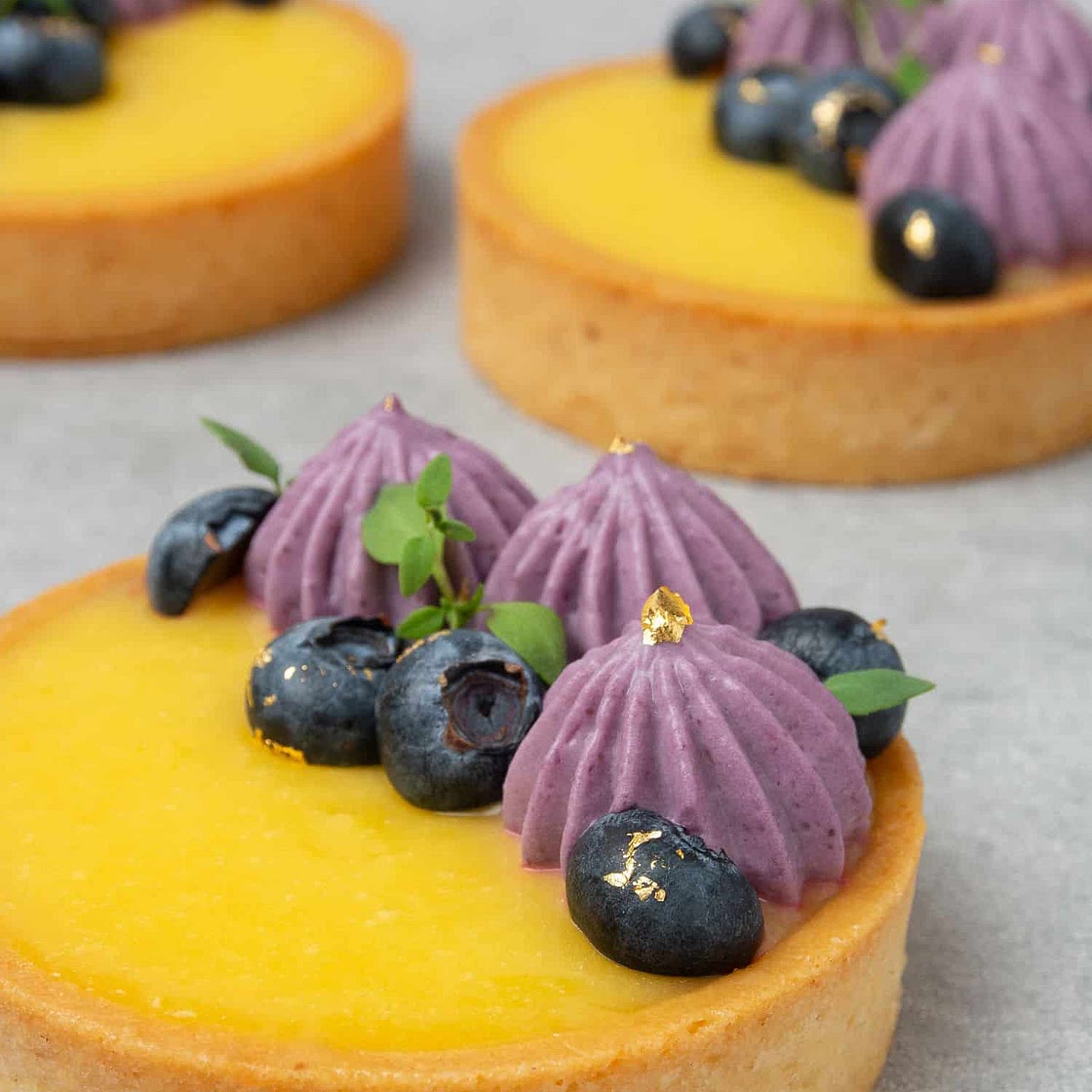 Lemon blueberry tart