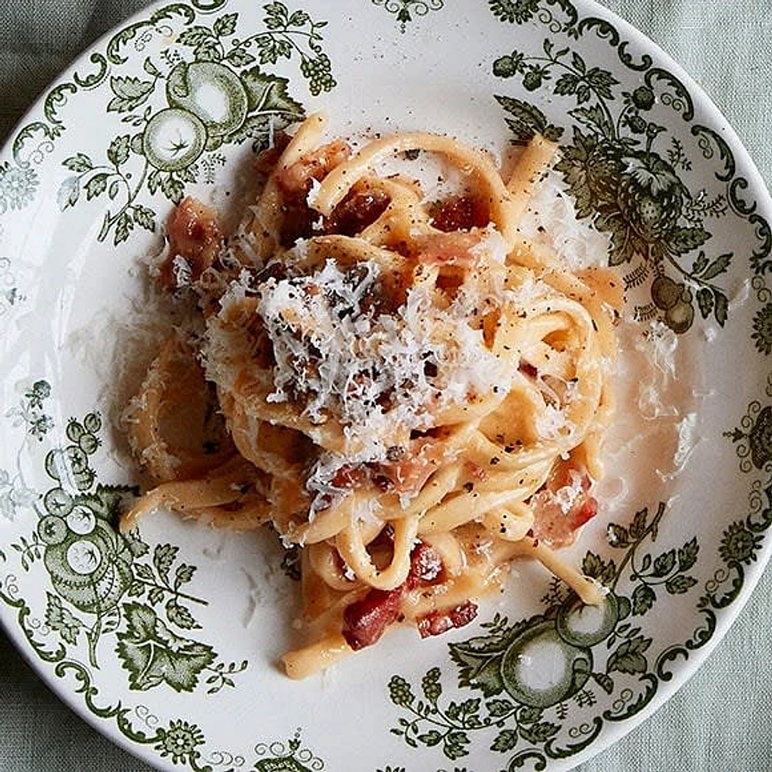 Äkta carbonara utan grädde
