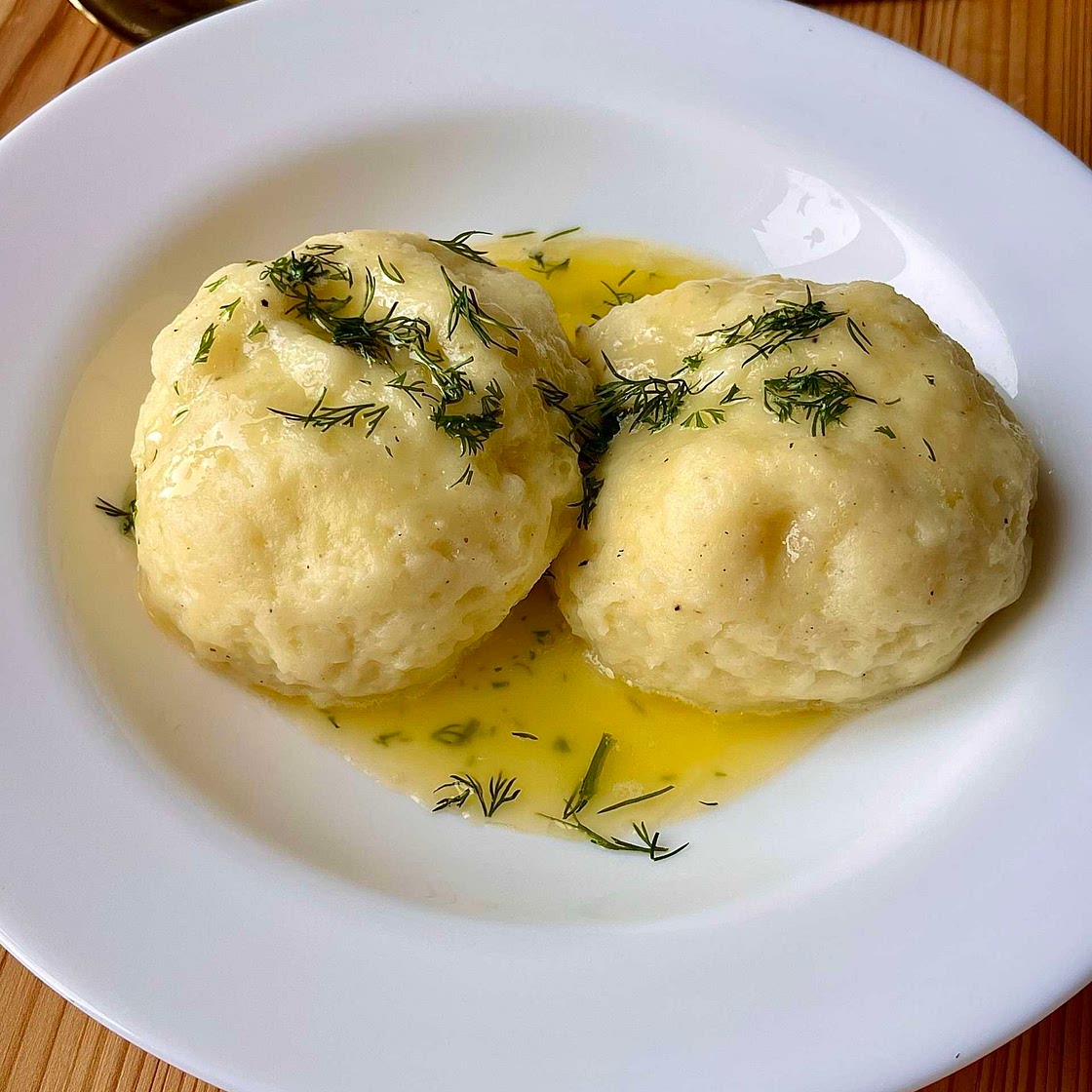 German Cheese stuffed Potato Dumplings