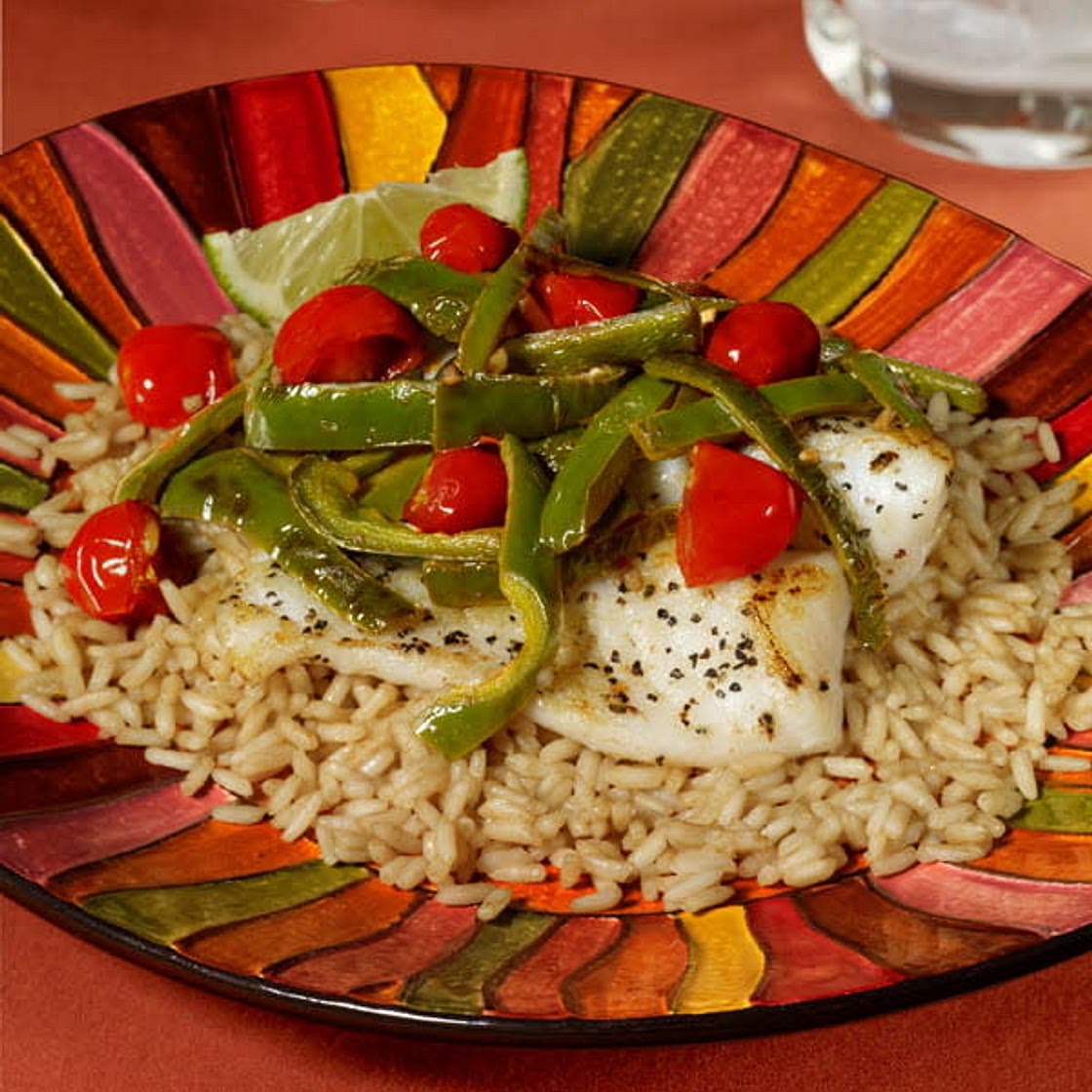 Trout with Skillet-Roasted Peppers