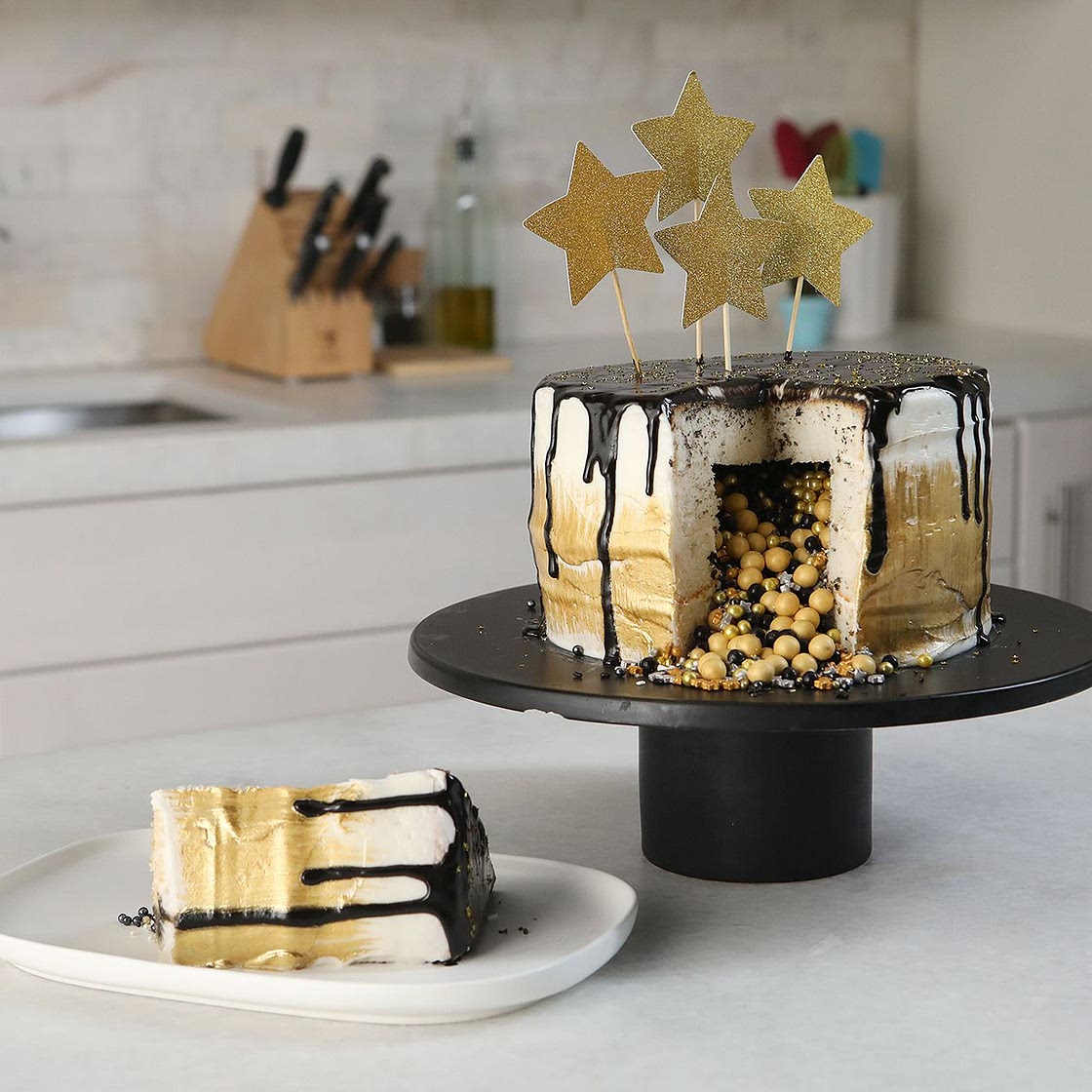 Surprise Inside New Year's Eve Cake