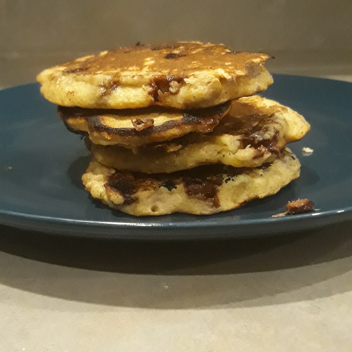 Banana Oat Walnut Pancakes
