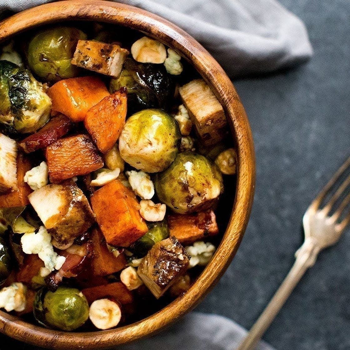 Balsamic Chicken & Roasted Veggie Bowl