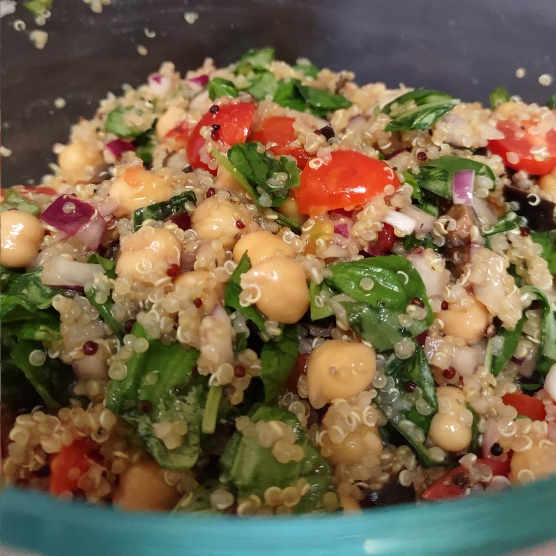 Vegan Mediterranean Quinoa Salad with Chickpeas