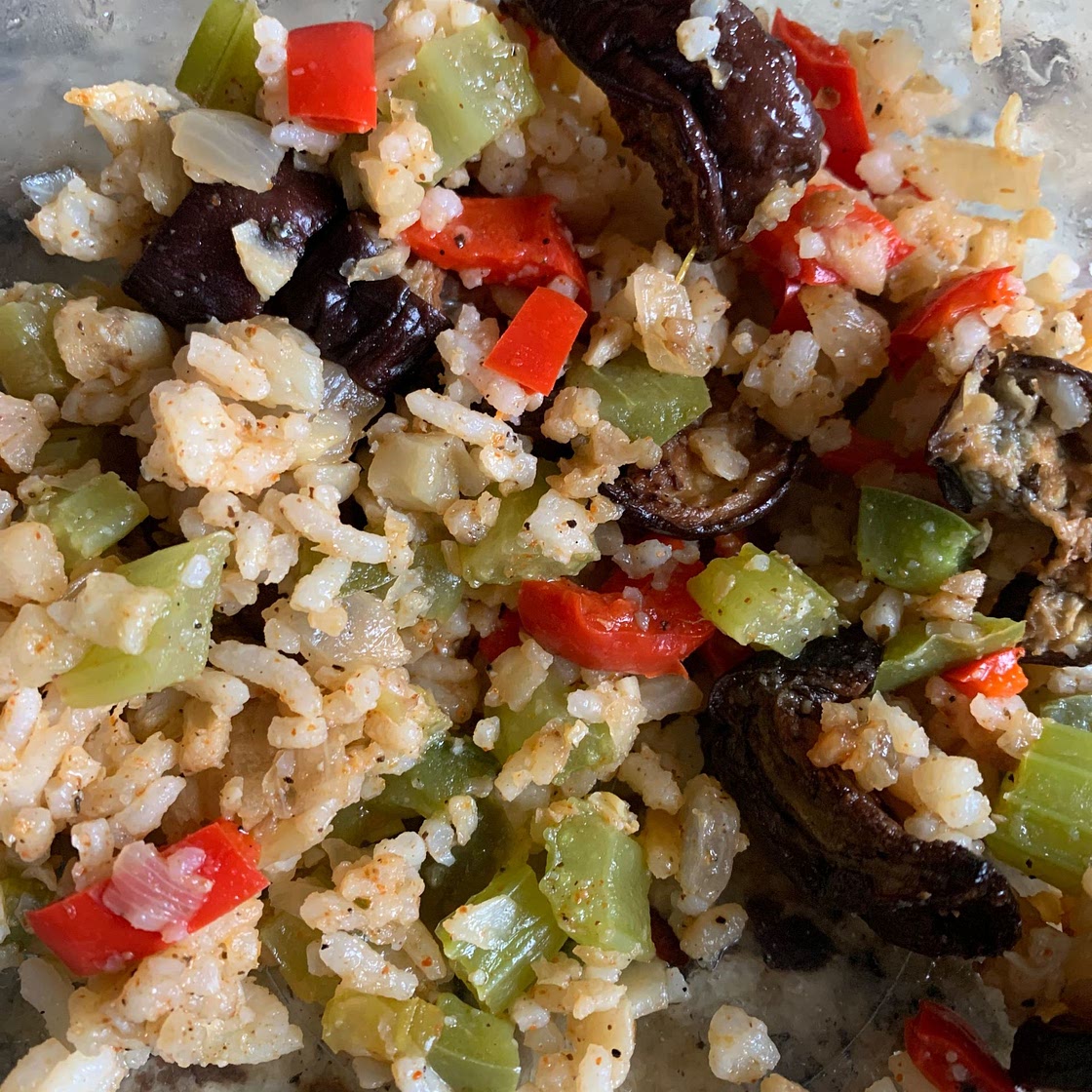 Eggplant Cauliflower Dirty Rice (Gluten-Free, Vegan / Plant-based, Low-carb)