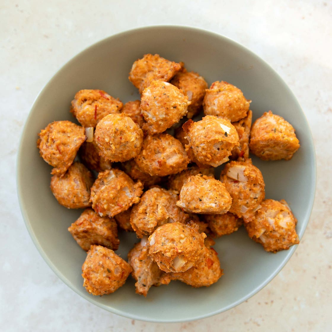 baked harissa chicken meatballs
