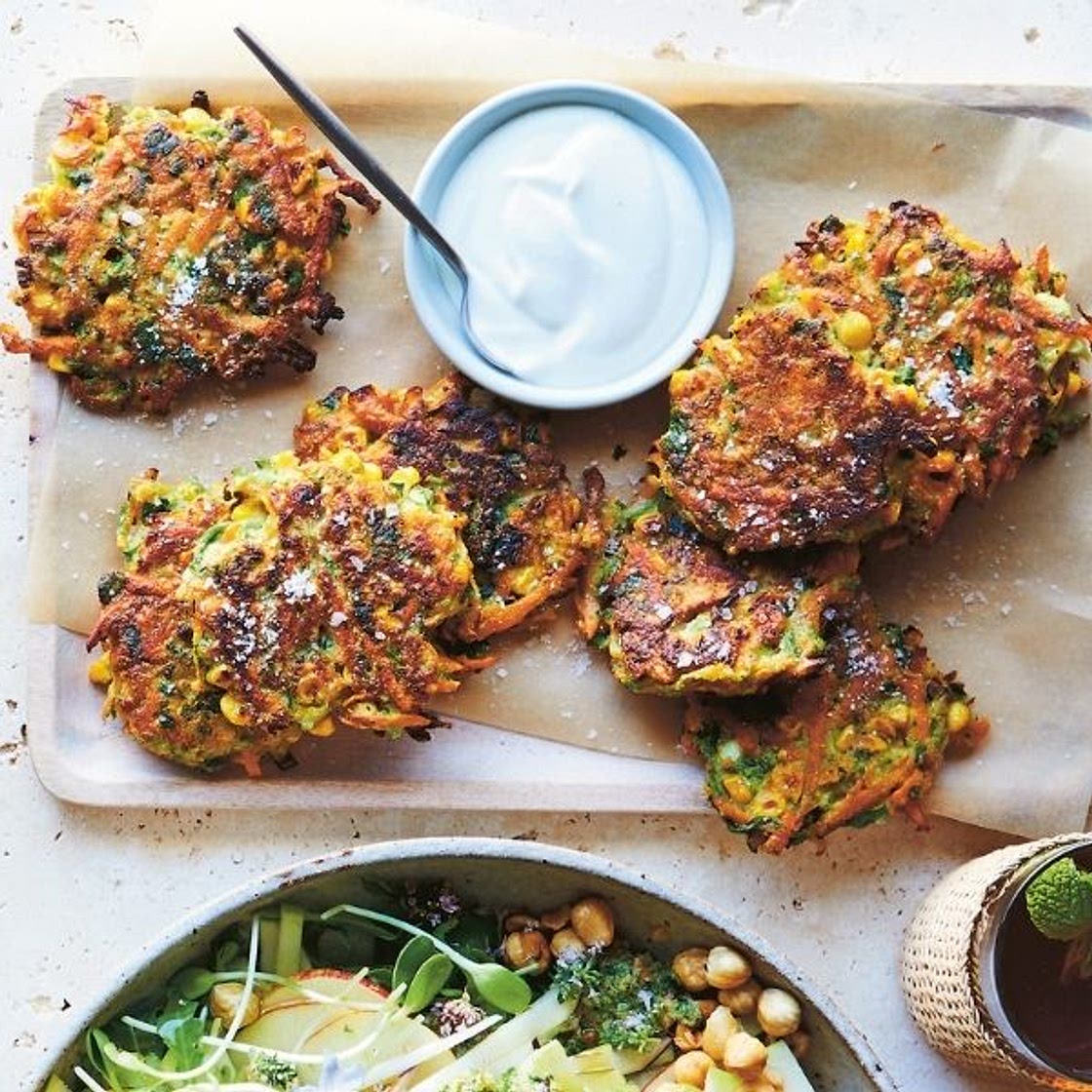 Corn, Spring Onion and Broccoli Fritters | MiNDFOOD