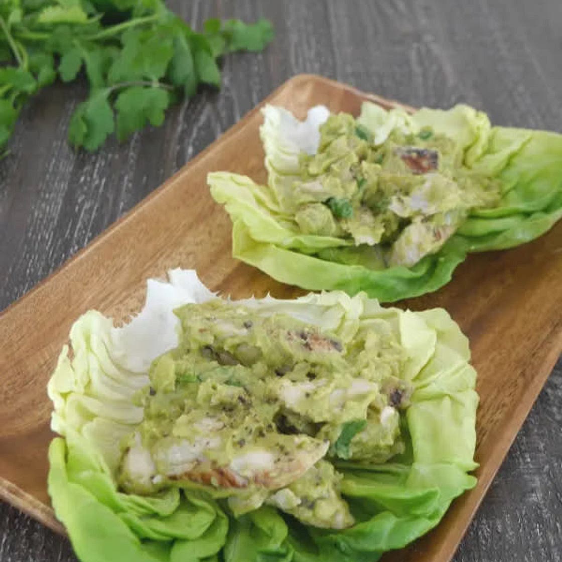 Chicken avocado lettuce wraps