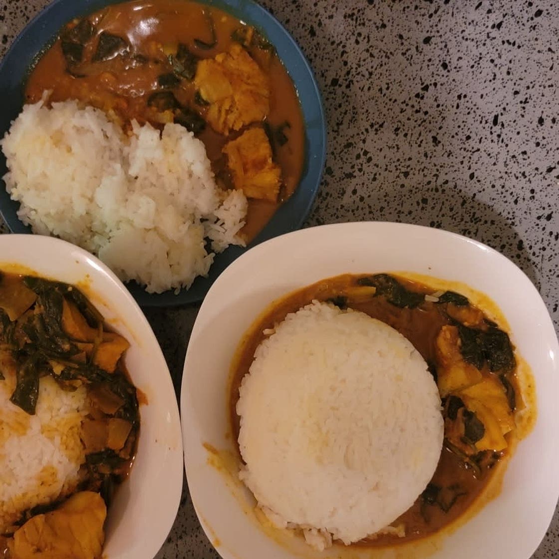 Goan Fish & Spinach Curry, Coriander Rice