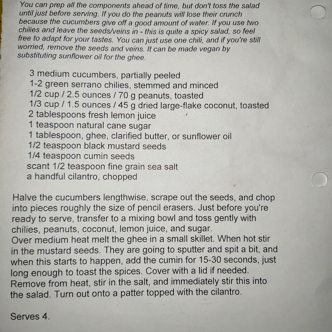 Cucumber Peanut Salad