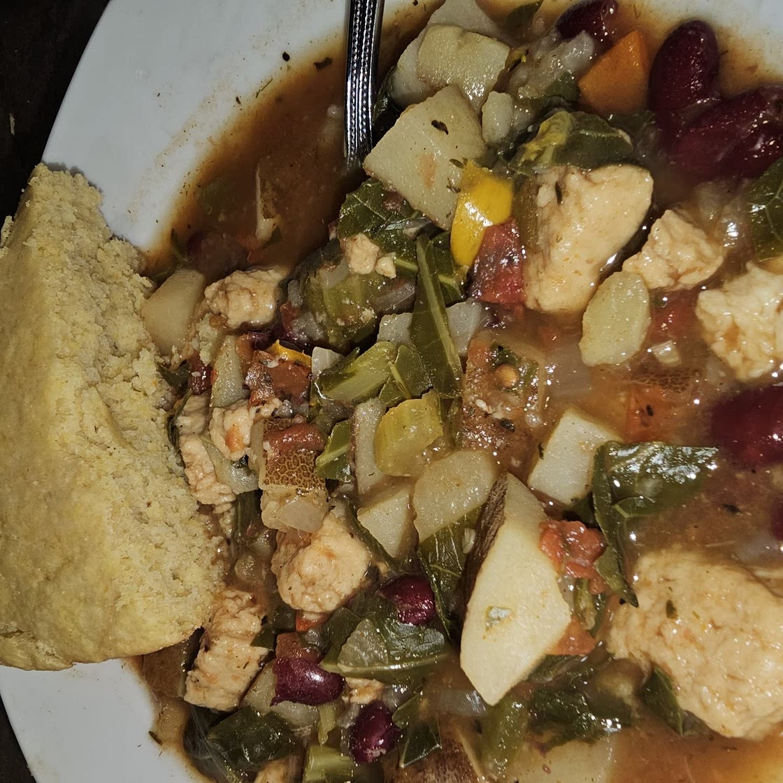 Southern Collard Green Potato Stew