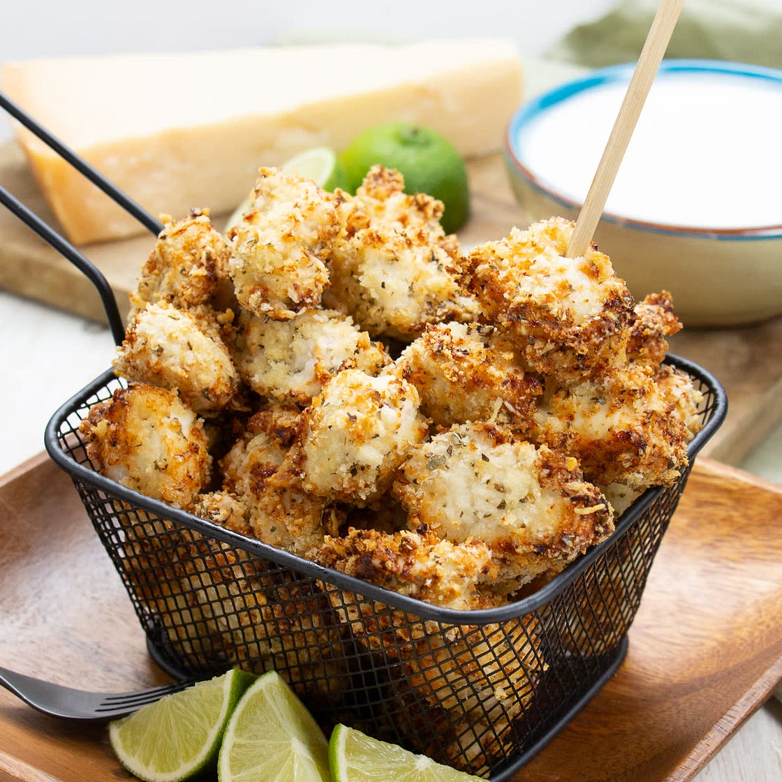 Air fryer chicken parmesan bites