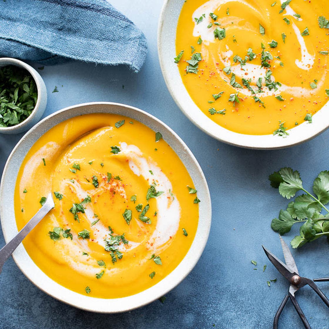 Velouté de patate douce et carotte
