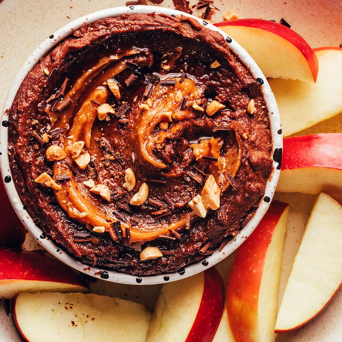 Fudgy Chocolate Peanut Butter Hummus