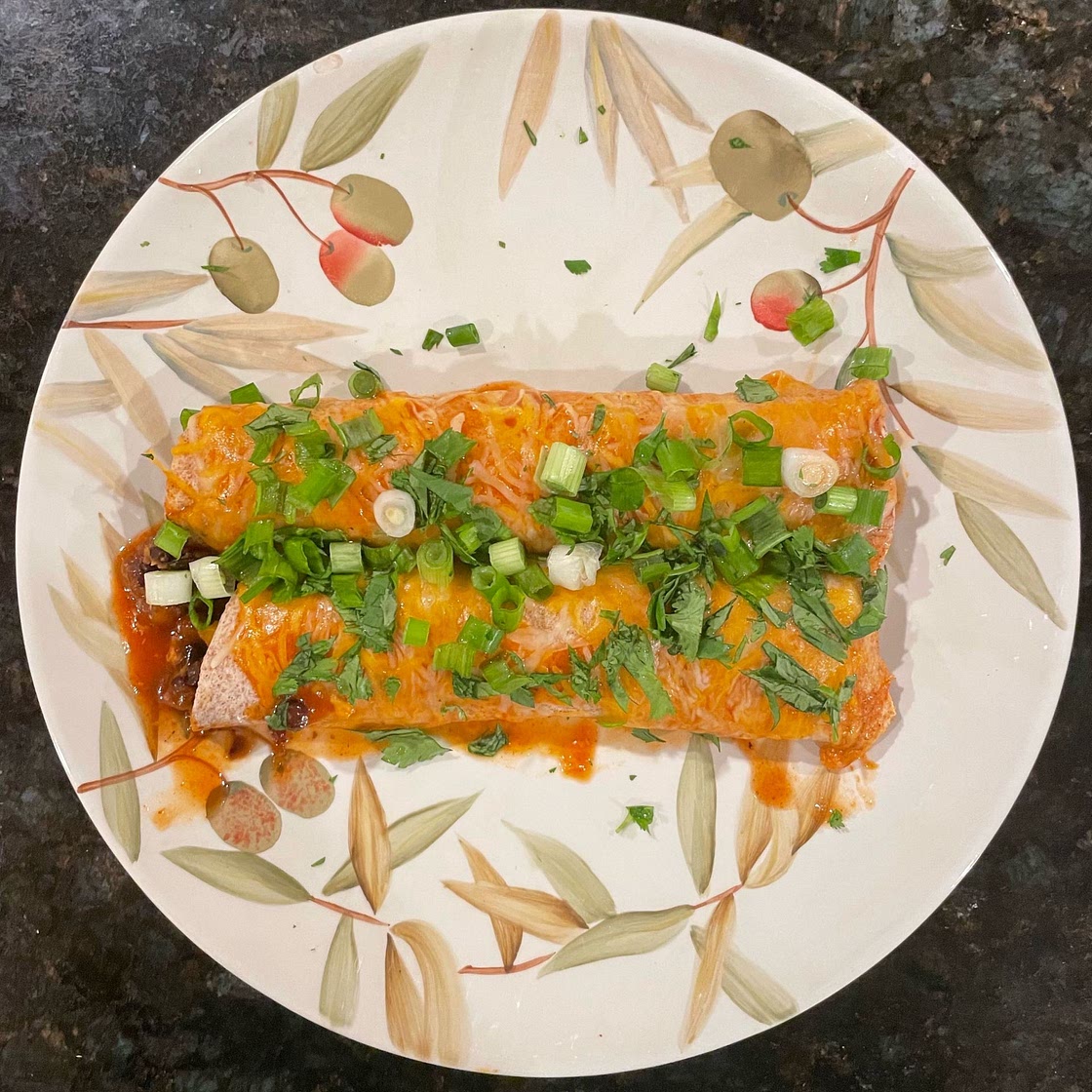 Vegetarian Butternut Squash and Black Bean Enchiladas